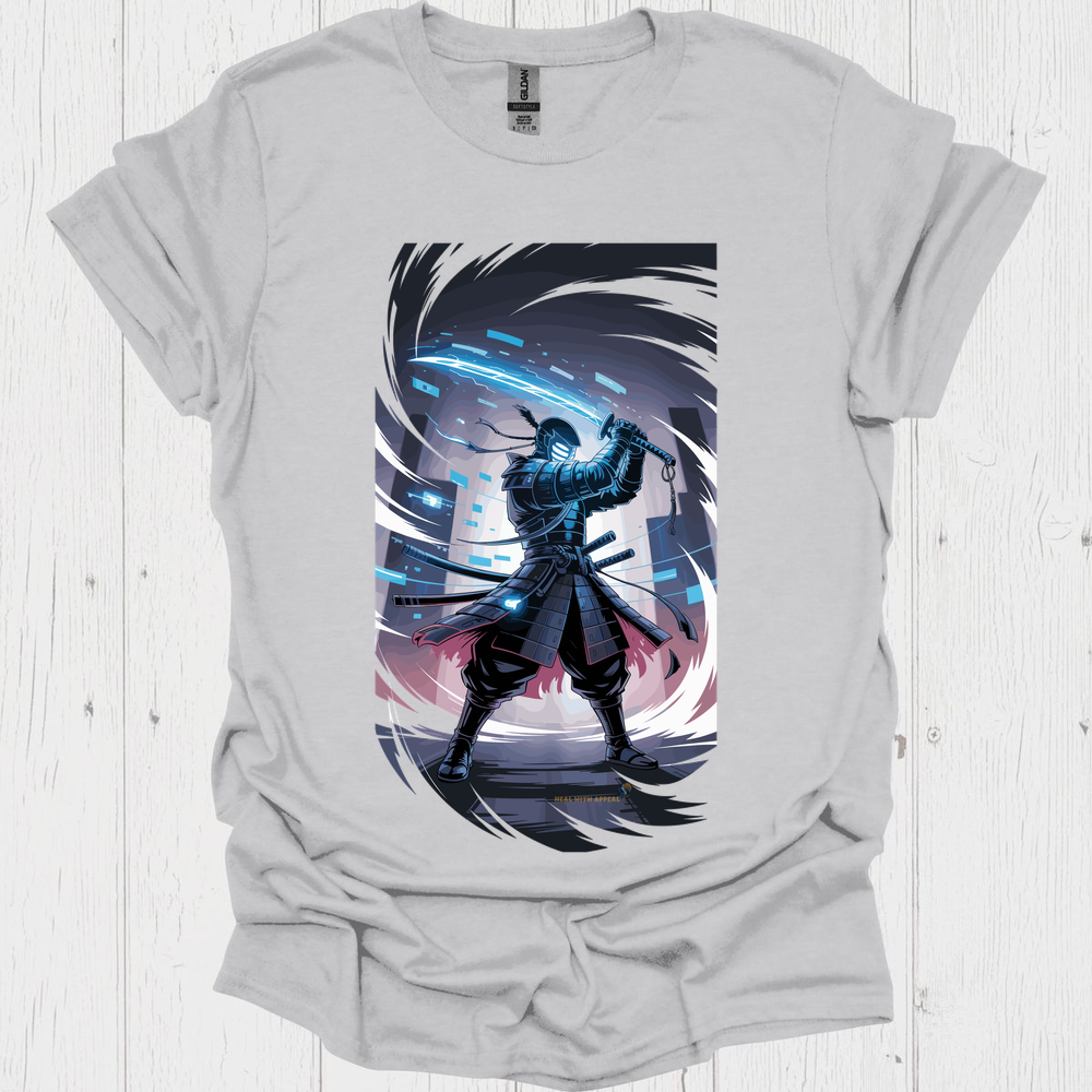Anime Warrior T Shirt V11 - Ice Grey