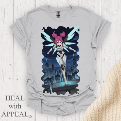 Punk Anime Unisex T Shirt V6 - Ice Grey