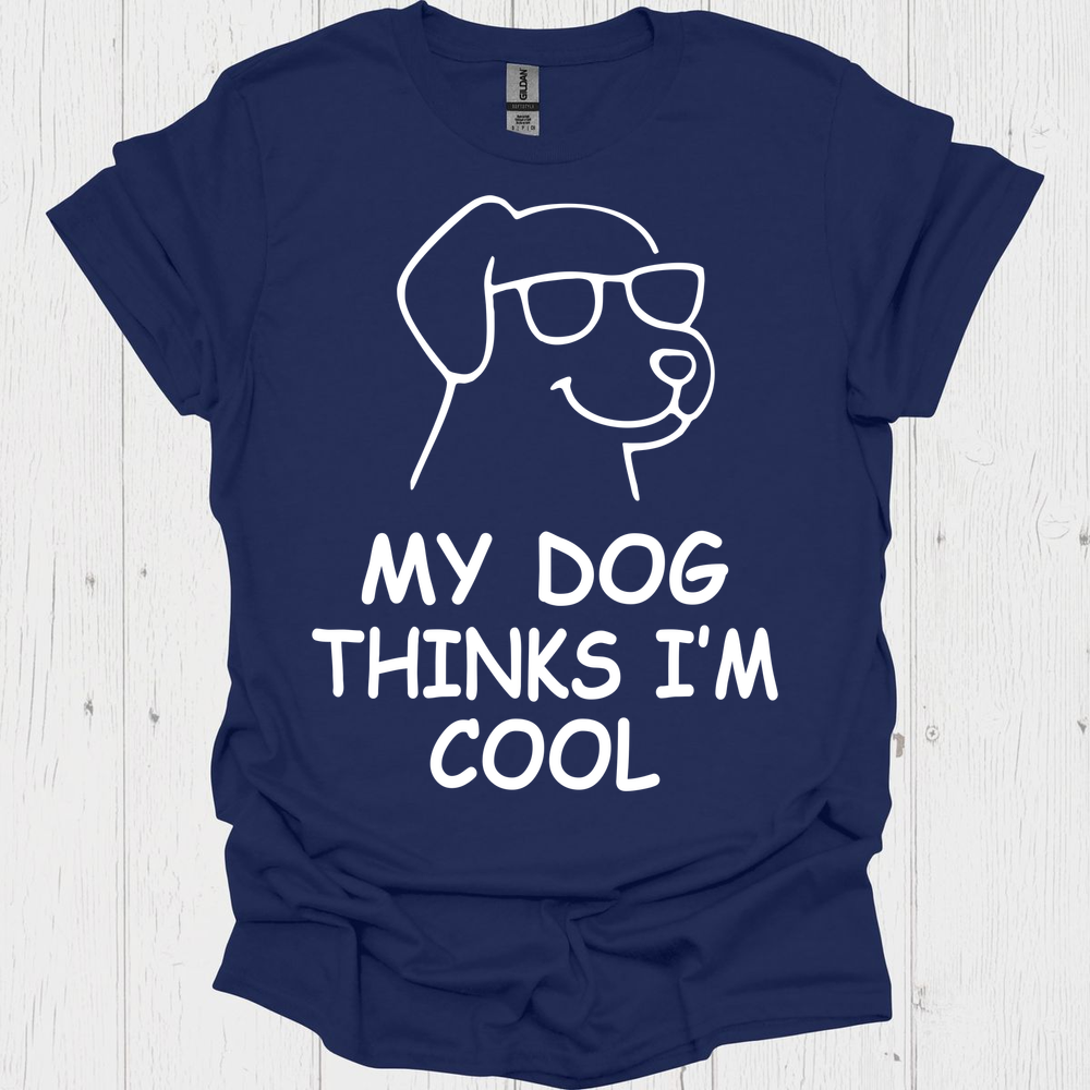 My Dog Thinks Im Cool V1 B - Navy