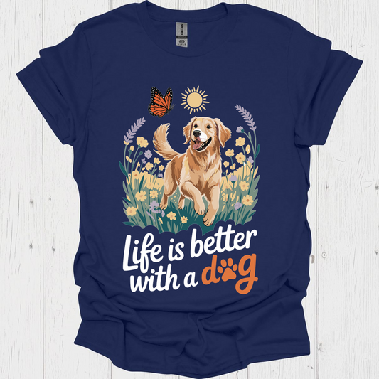 Life Better With A Dog V2b - Navy