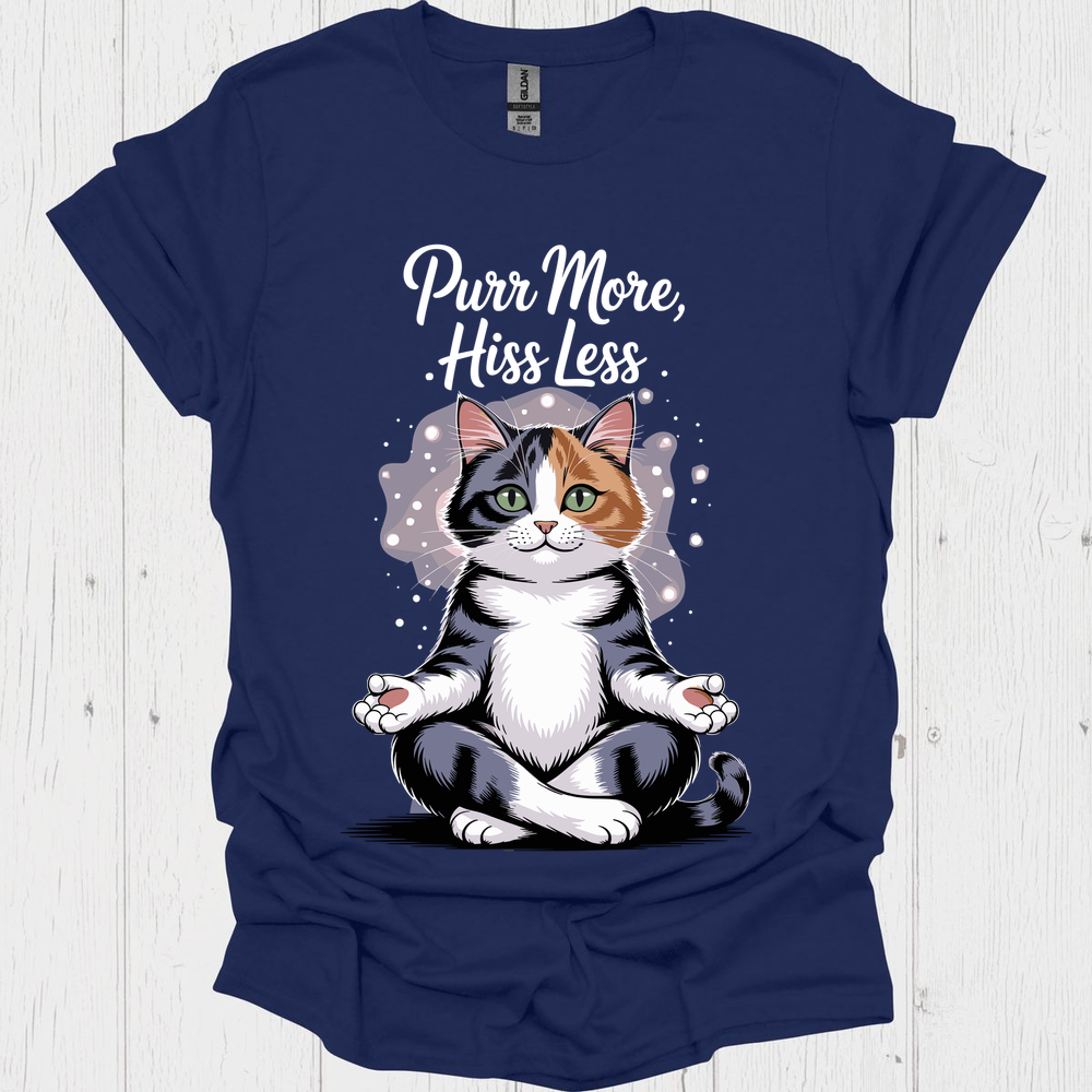 Purr More Hiss Less B - Navy