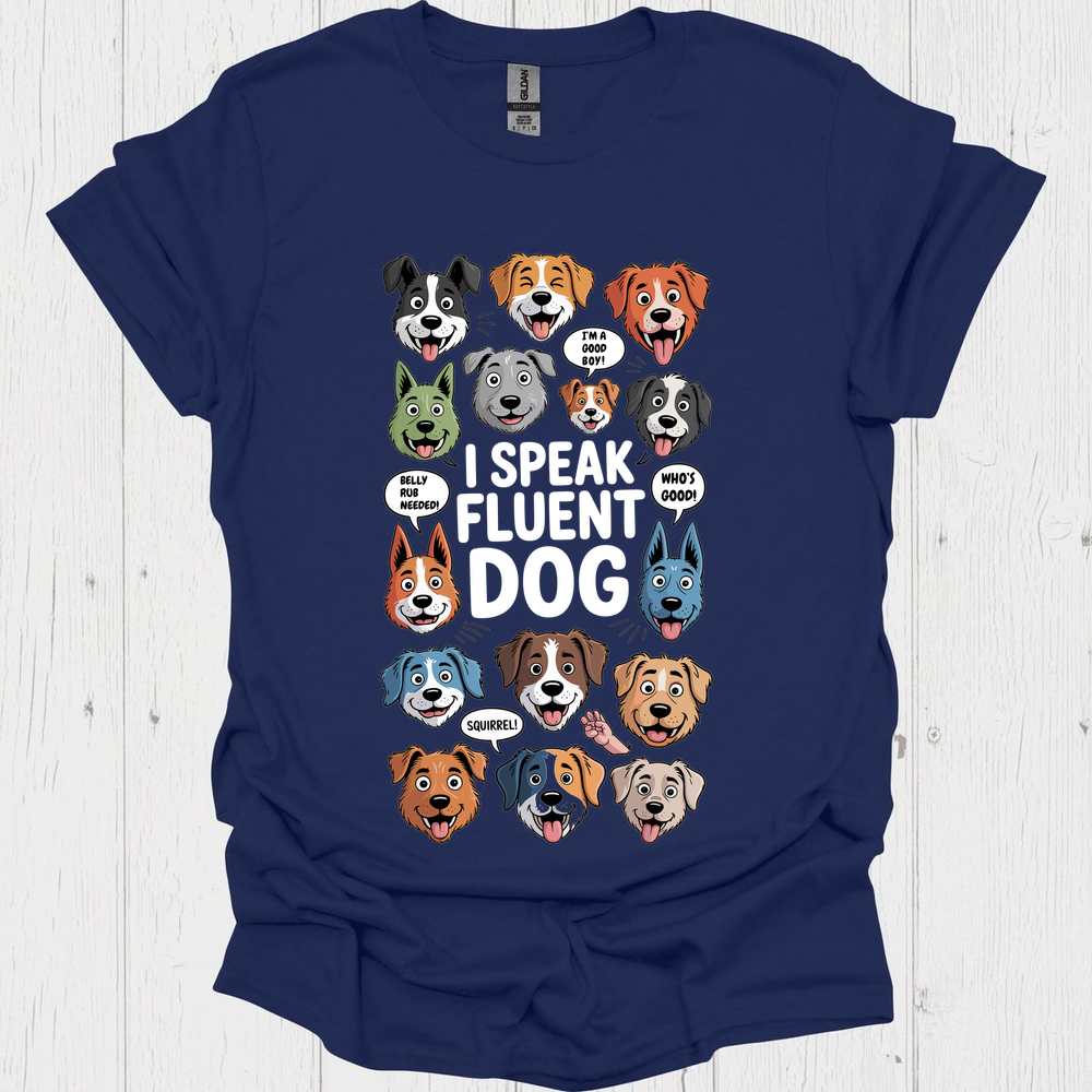 I Speak Fluent Dog V3 B - Navy