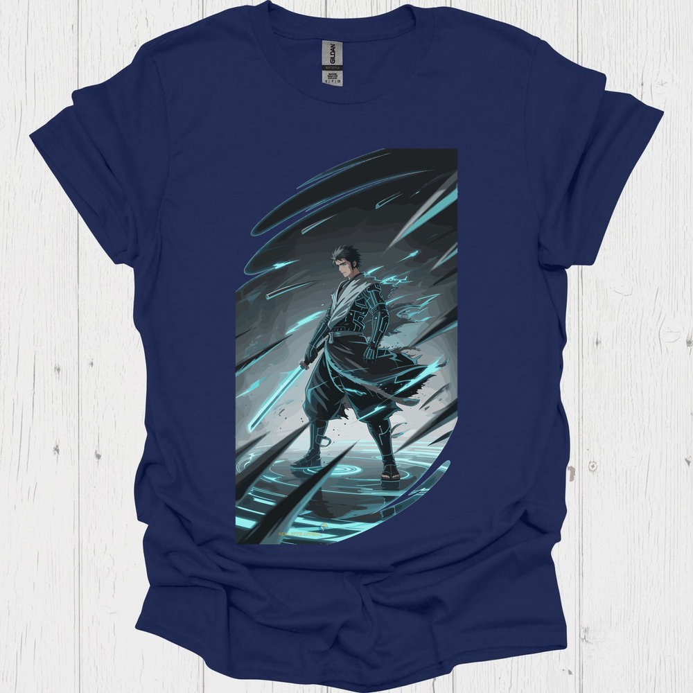 Anime Warrior T Shirt V3 - Navy
