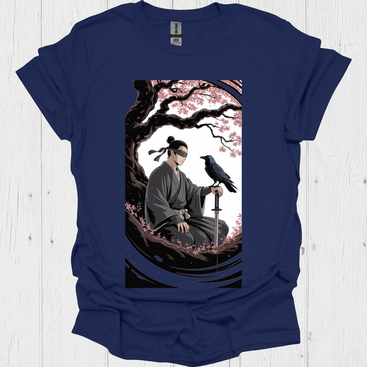 Anime Warrior T Shirt V7 - Navy