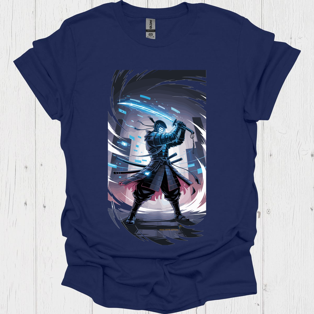 Anime Warrior T Shirt V11 - Navy
