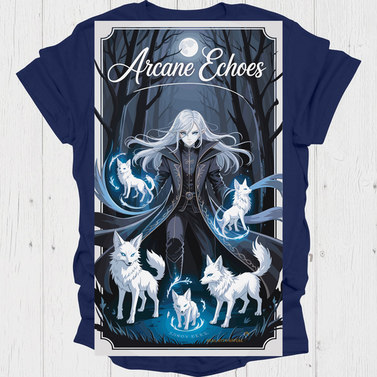 Dark Female Anime T Shirt V1 - Navy