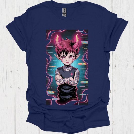 Punk Anime Unisex T Shirt V4 - Navy