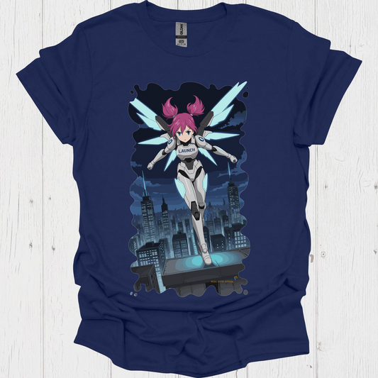 Punk Anime Unisex T Shirt V6 - Navy