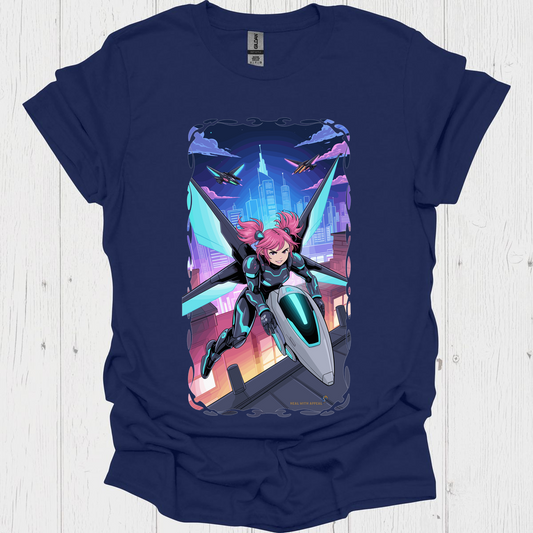 Punk Anime Unisex T Shirt V7 - Navy
