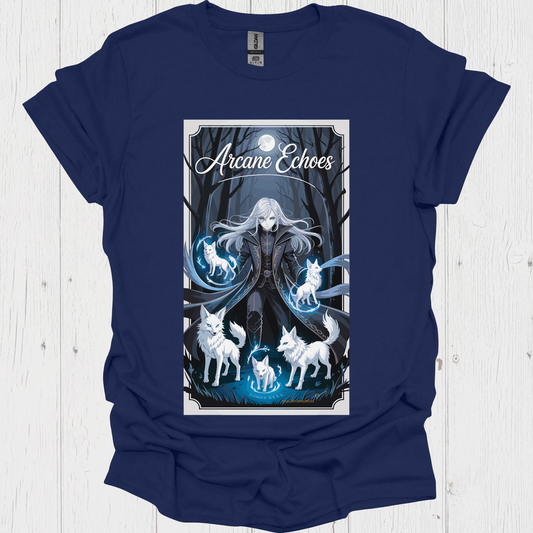 Dark Female Anime T Shirt V1 - Navy