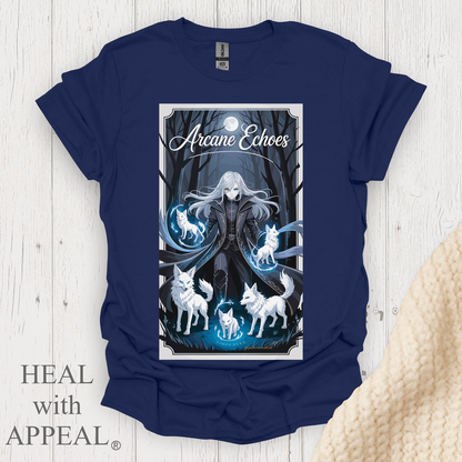 Dark Female Anime T Shirt V1 - Navy