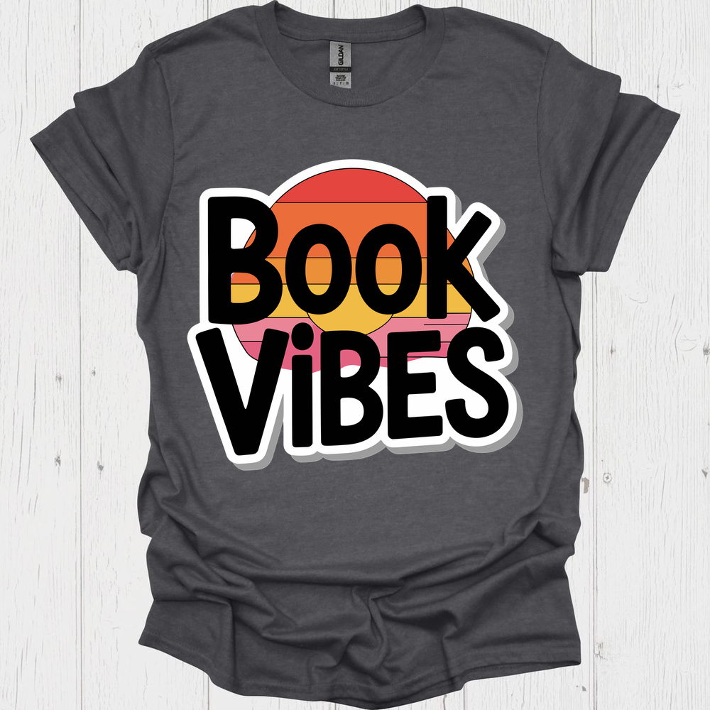 Book Vibes V1, Classic Vintage Book T-Shirt