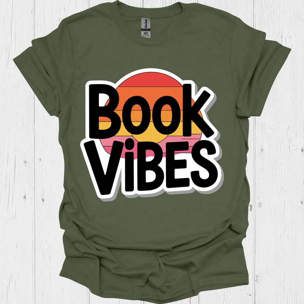 Book Vibes V1, Classic Vintage Book T-Shirt