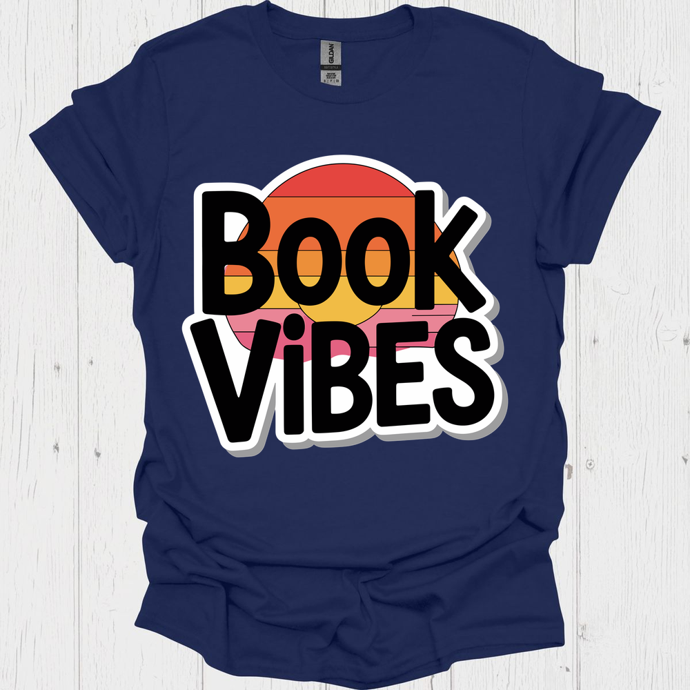 Book Vibes V1, Classic Vintage Book T-Shirt