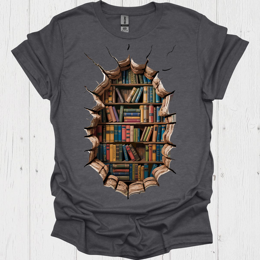 Books Break Through V1, Classic Vintage Book T-Shirt