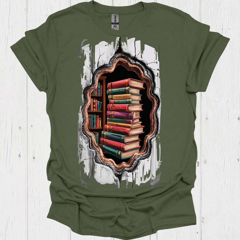 Books Break Through V3, Classic Vintage Book T-Shirt