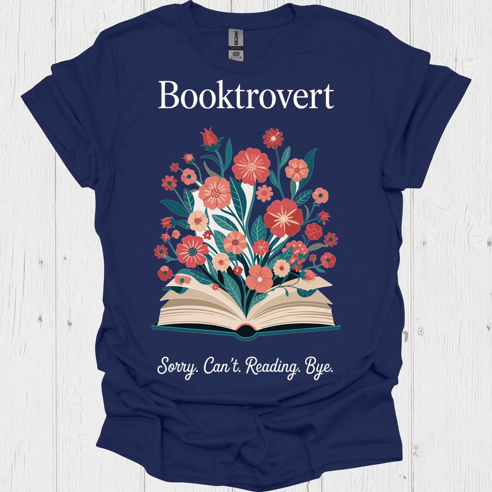 Booktrovert Bloom From Pages V1b Book Lover T-Shirt