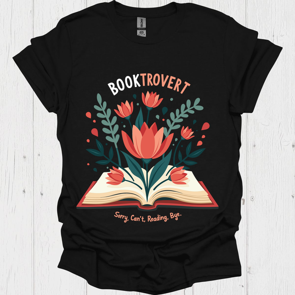 Booktrovert Bloom From Pages V2b Book Lover T-Shirt