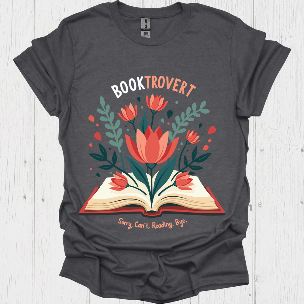 Booktrovert Bloom From Pages V2b Book Lover T-Shirt