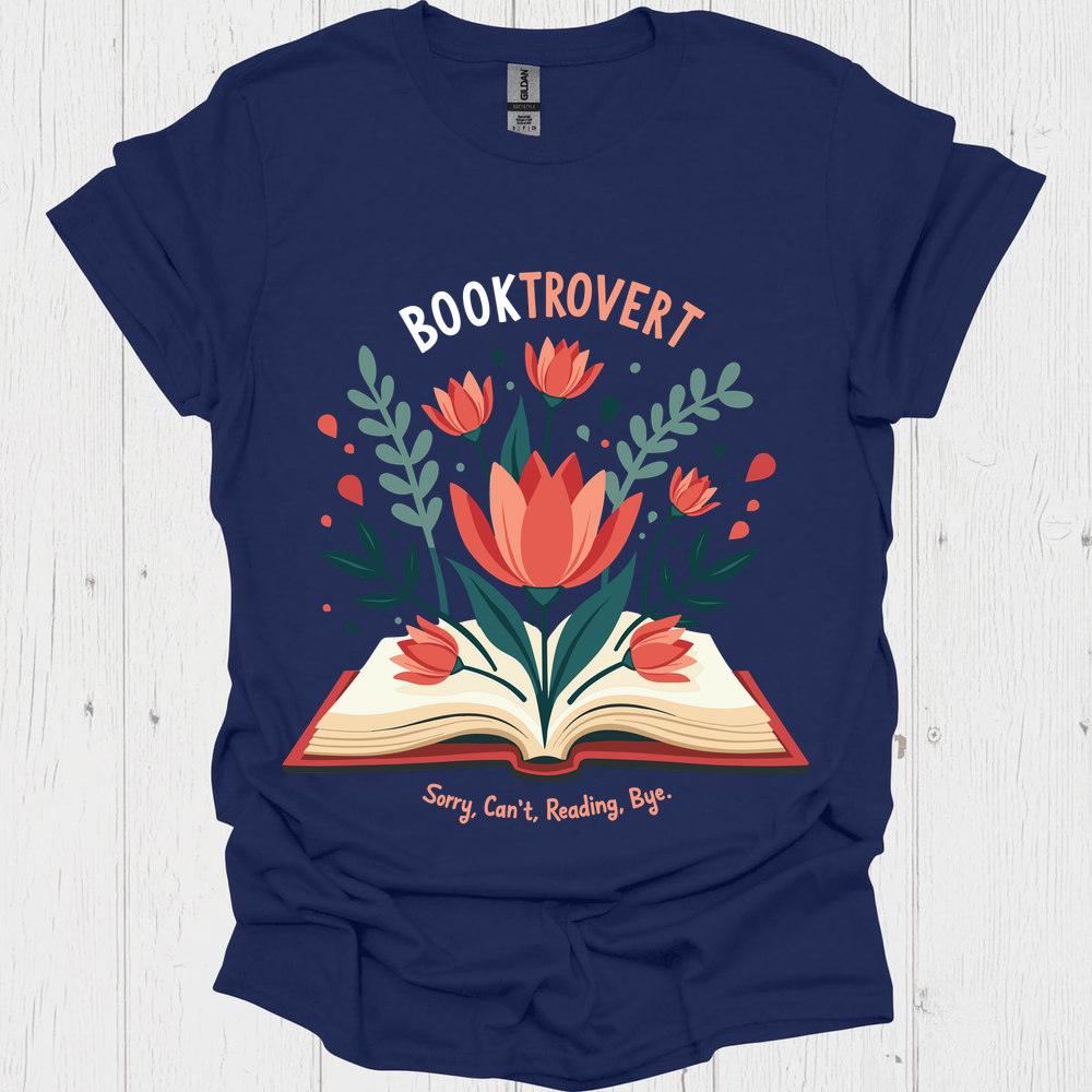 Booktrovert Bloom From Pages V2b Book Lover T-Shirt