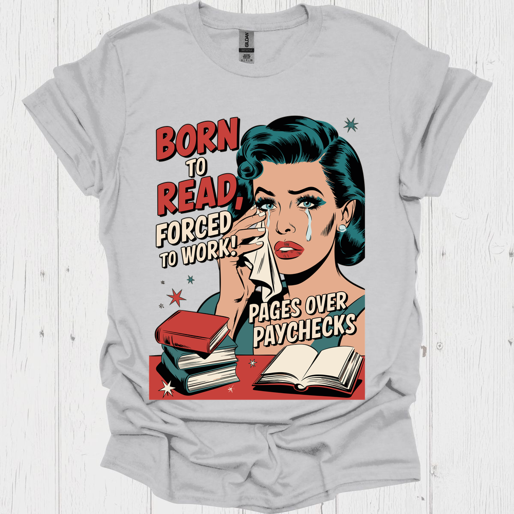 Born To Read V1, Retro shirts for book lovers