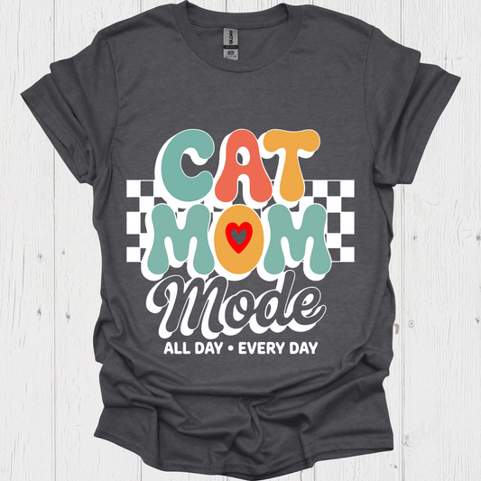 Cat Mom Mode Retro Cute Pet Lover Design