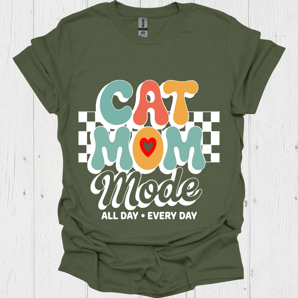 Cat Mom Mode Retro Cute Pet Lover Design