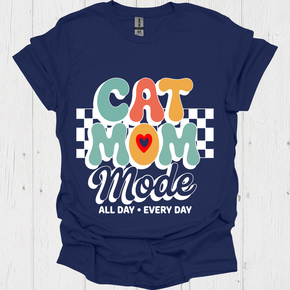 Cat Mom Mode Retro Cute Pet Lover Design