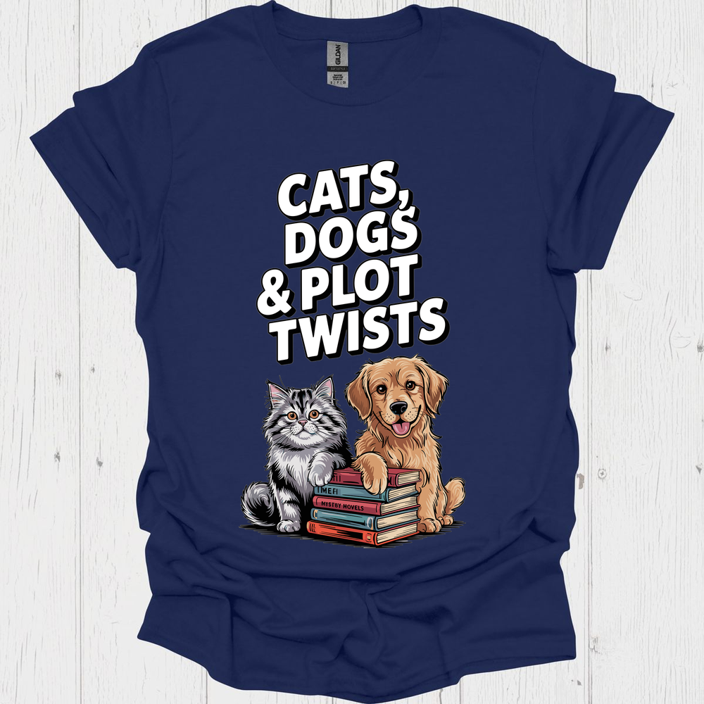 Cats Dogs And Plots 1b Pet Lover T-Shirt