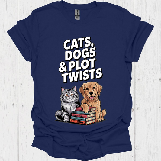 Cats Dogs And Plots 1b Pet Lover T-Shirt
