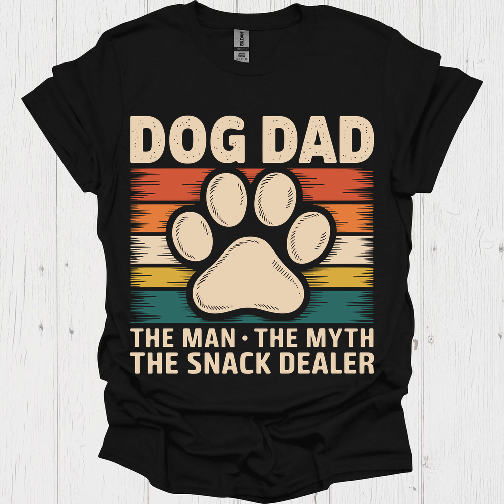 Dog Dad The Man The Myth The Snack Dealer Retro Design