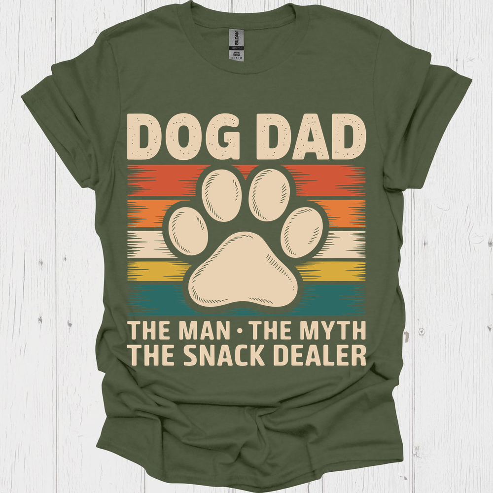 Dog Dad The Man The Myth The Snack Dealer Retro Design