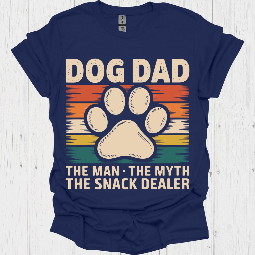 Dog Dad The Man The Myth The Snack Dealer Retro Design
