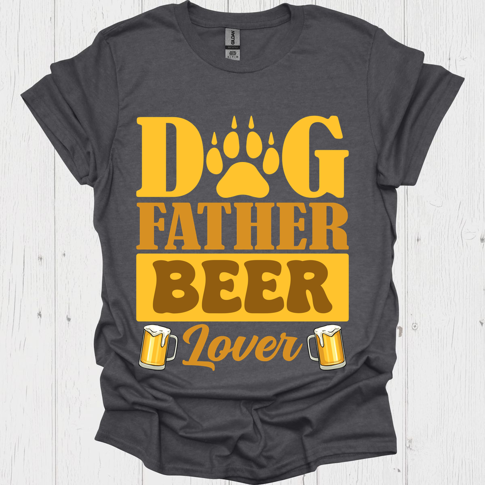 Dog Father Beer Lover Funny Dog Dad Gift Design