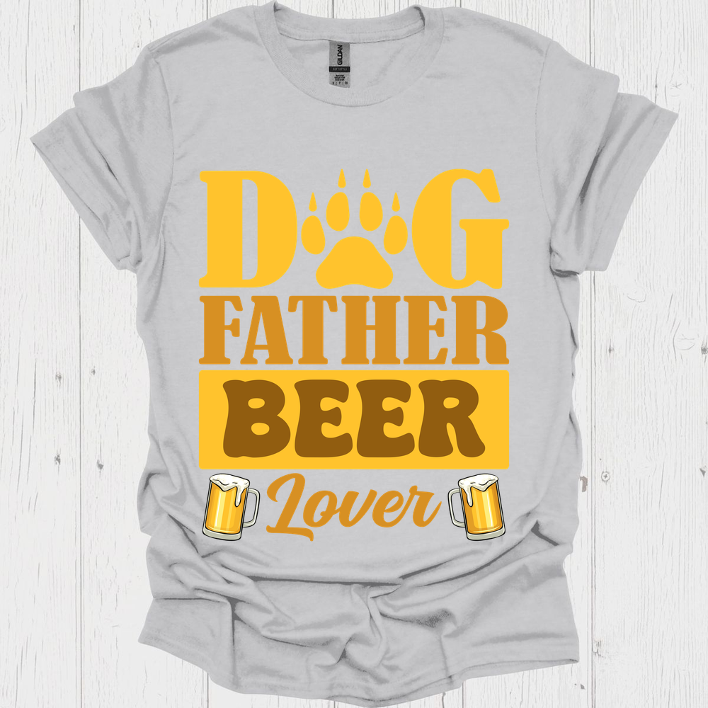 Dog Father Beer Lover Funny Dog Dad Gift Design