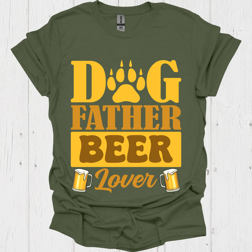 Dog Father Beer Lover Funny Dog Dad Gift Design