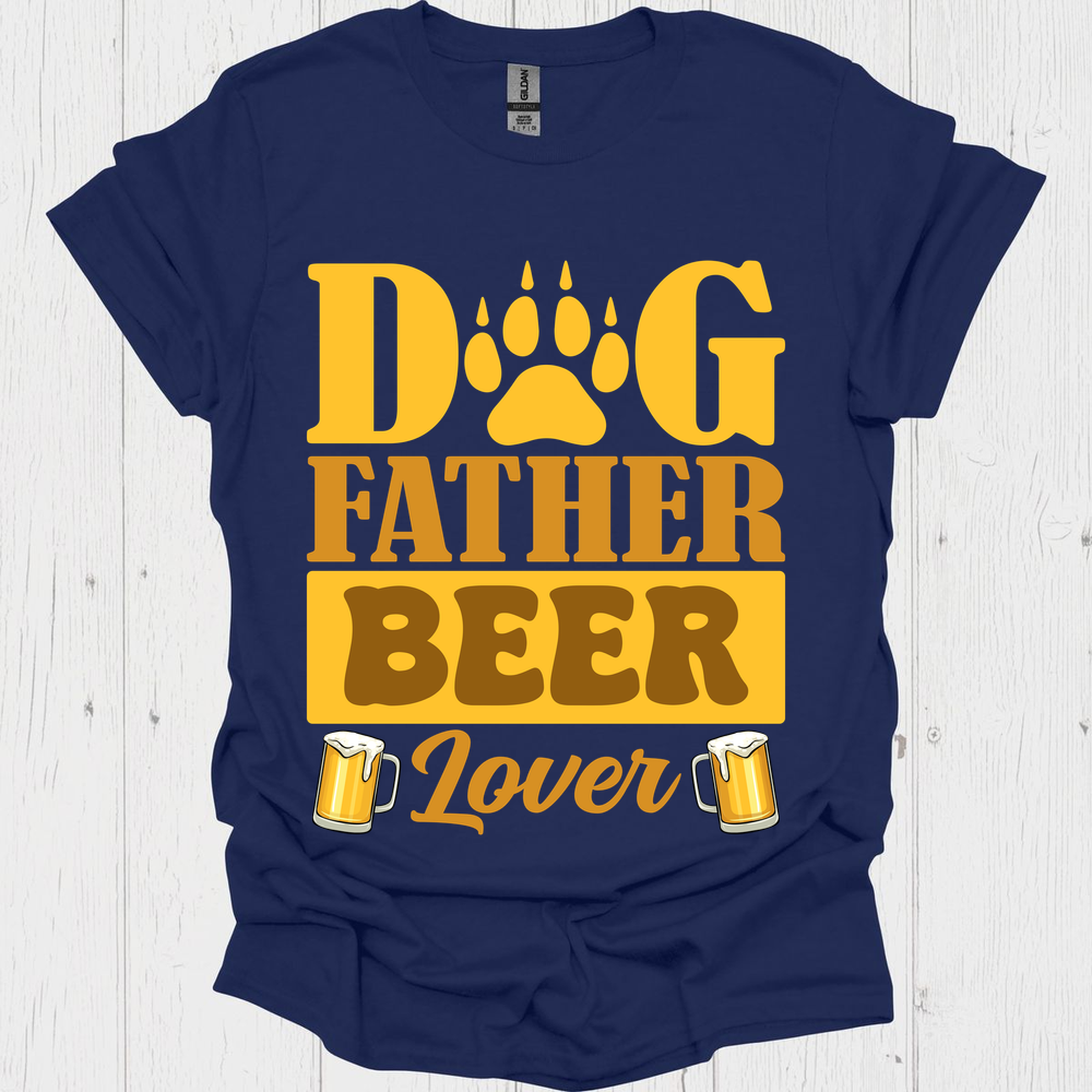 Dog Father Beer Lover Funny Dog Dad Gift Design