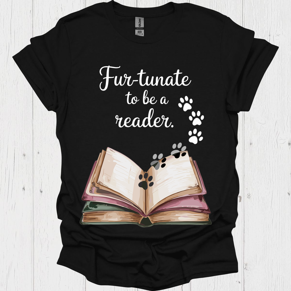 Furtunate To Be A Reader 3b Pet Lover T-Shirt