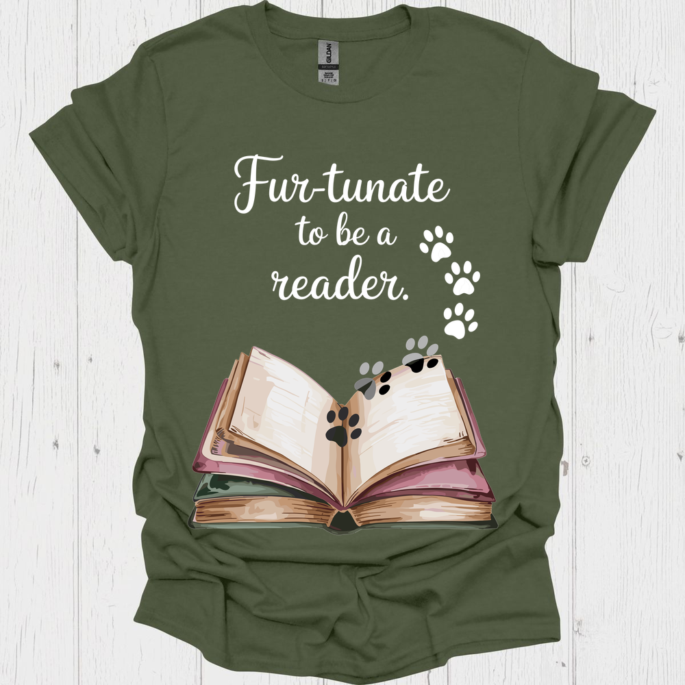 Furtunate To Be A Reader 3b Pet Lover T-Shirt
