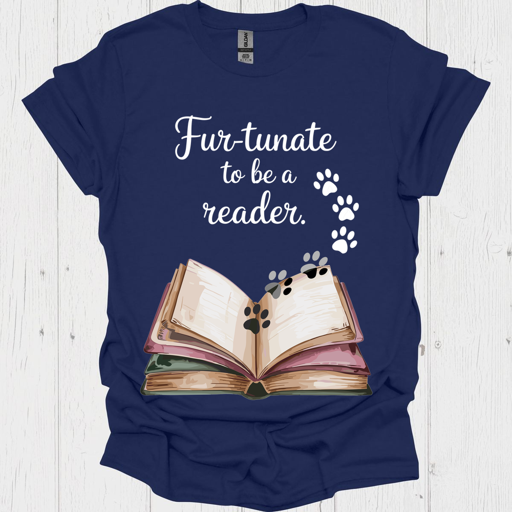 Furtunate To Be A Reader 3b Pet Lover T-Shirt
