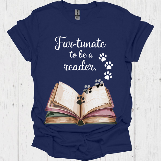 Furtunate To Be A Reader 3b Pet Lover T-Shirt