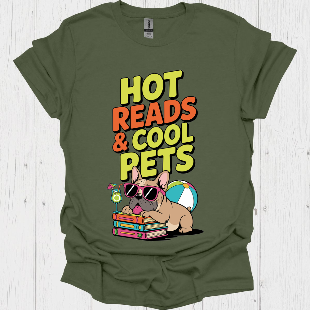 Hot Reads Cool Pets 2 Pet Lover T-Shirt