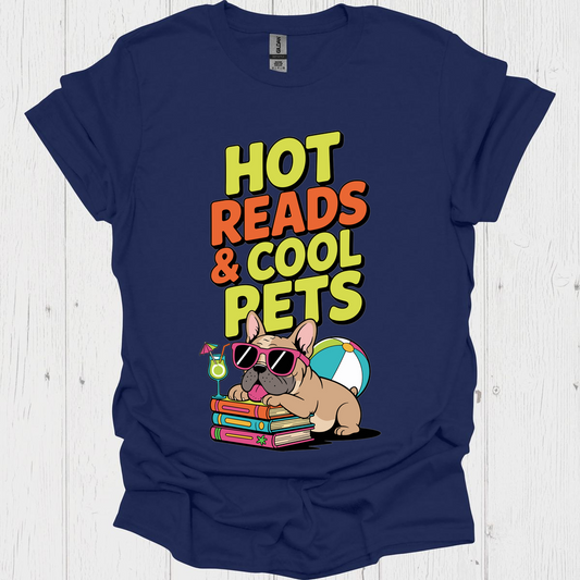 Hot Reads Cool Pets 2 Pet Lover T-Shirt