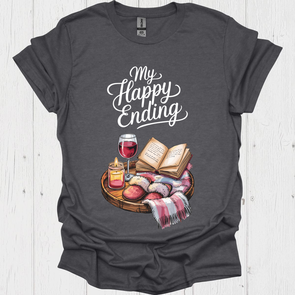 My Happy Ending V2, Funny t shirts for book lovers