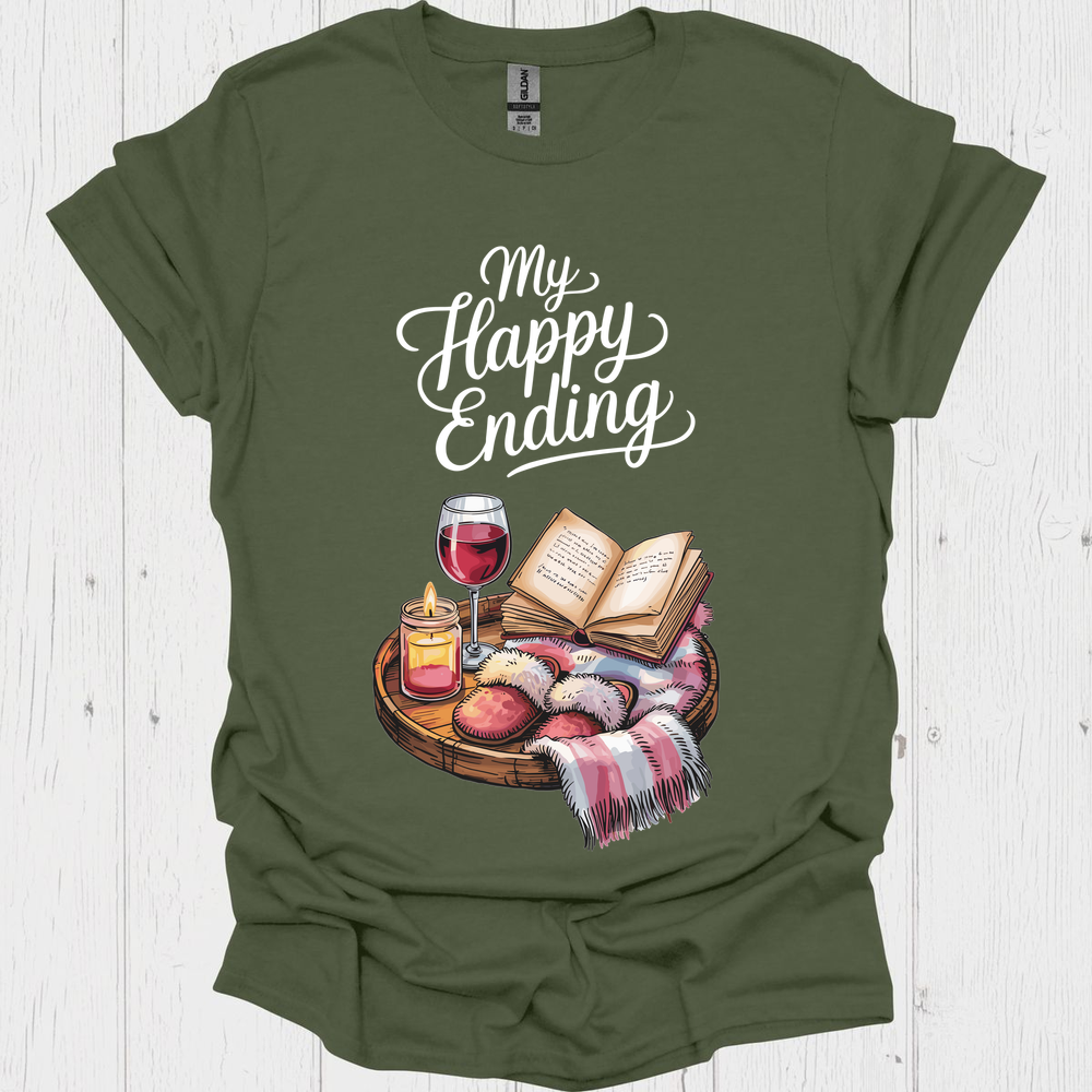 My Happy Ending V2, Funny t shirts for book lovers