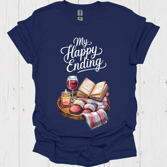 My Happy Ending V2, Funny t shirts for book lovers