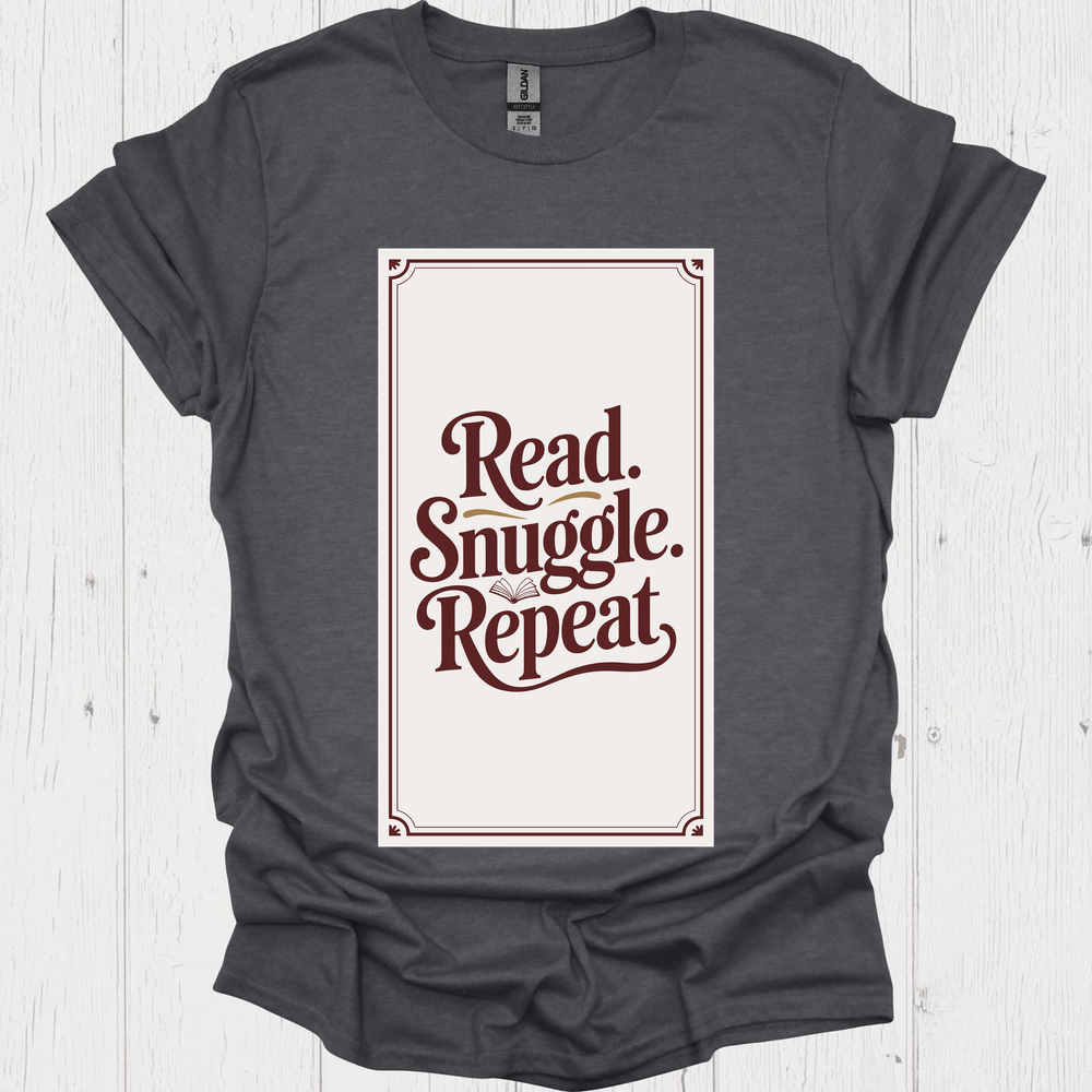 Read Snuggle Repeat 1 Book Lovers  & Pet Lovers T-Shirt