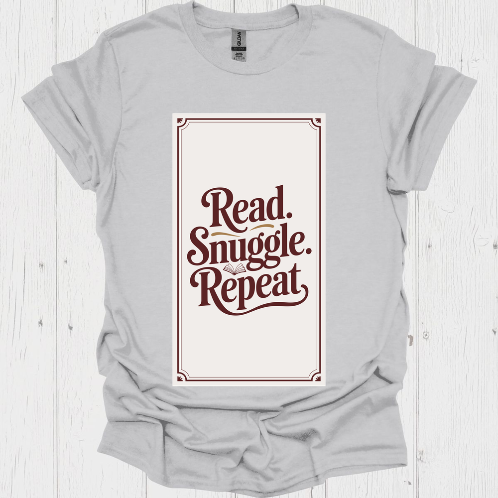 Read Snuggle Repeat 1 Book Lovers  & Pet Lovers T-Shirt