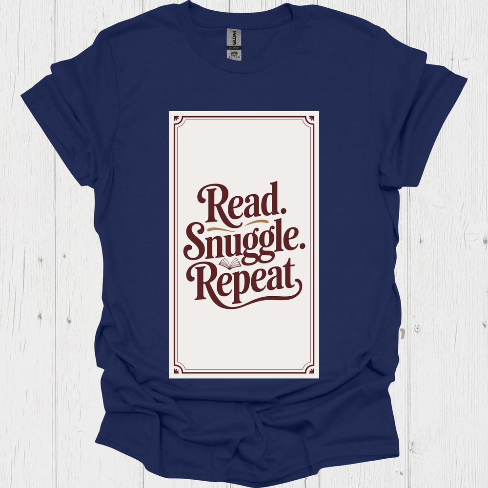 Read Snuggle Repeat 1 Book Lovers  & Pet Lovers T-Shirt