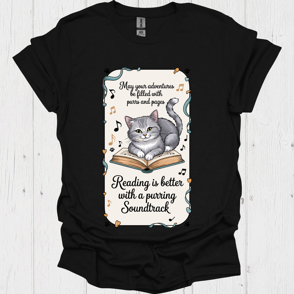 Reading Purring Soundtrack 1 Pet Lover T-Shirt